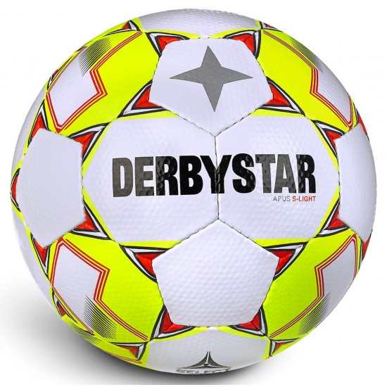 Training Bal Derbystar Apus Super Light Wit/Geel/Rood - Maat 3