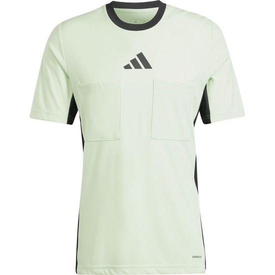 Adidas Shirt Referee 24 Korte Mouw - Semi Green Spark Maat XXL